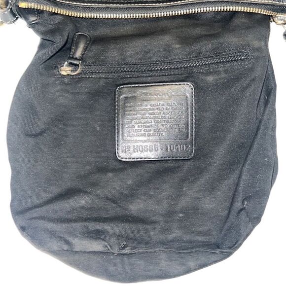 Coach Black Signature C Convertible Brass Hardware Strap Leather Bag 10402 - Picture 5 of 12